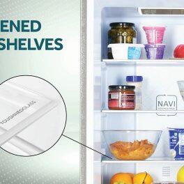 Haier 240 Litre 2 Star Double Door Frost Free Refrigerator, Silver (HRF-2902BMS)