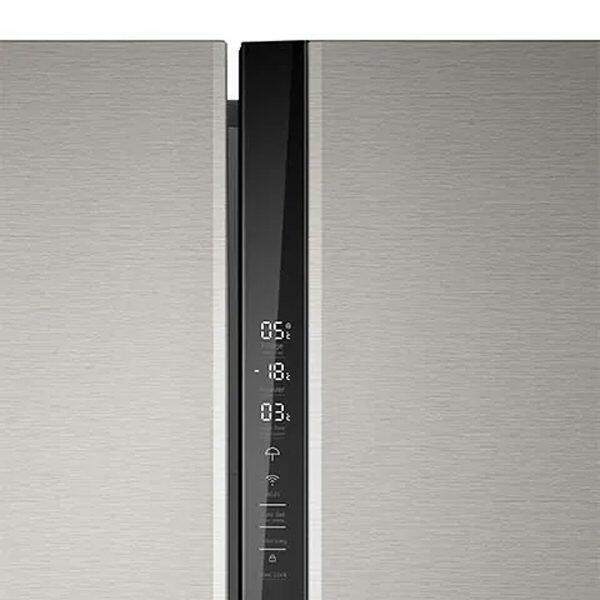 Haier 602 Litre Side by Side Refrigerator, Shiny Steel (HRS-682SS)