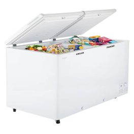 Haier HFC-385CM5, 385 Litre Combo Chest Freezer with Dual Condensor and Two Seperate Compartment with Upto 40% Energy Saving, White