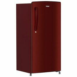 Haier 175 Litre 2 Star Single Door Refrigerator, Burgundy Red (HRD1962BBR)