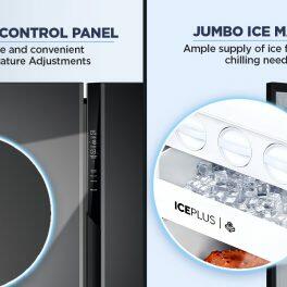 Haier 602 Litre Side By Side Refrigerator, Black Steel (HRS-682KS)
