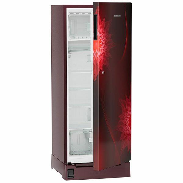 Liebherr DFPRMC 2221, 222L 3 Star Inverter, Direct Cool Single Door Refrigerator, Handsfree, Foot Pedal, Base Drawer,Bar Handle, 20 Years Warranty on Compressor, Red Majestic