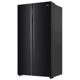 Haier 602 Litre Side By Side Refrigerator, Black Steel (HRS-682KS)