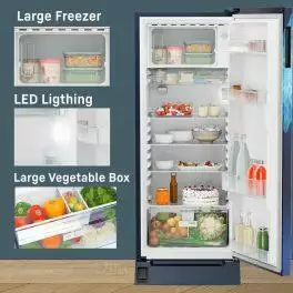 Liebherr DFPIME 2221, 222L 5 Star Inverter, Direct Cool Single Door Refrigerator, 20 Years Warranty on Compressor, Freezer 22 L, Blue Mystic