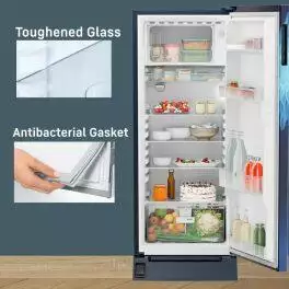Liebherr DFPIME 2221, 222L 5 Star Inverter, Direct Cool Single Door Refrigerator, 20 Years Warranty on Compressor, Freezer 22 L, Blue Mystic