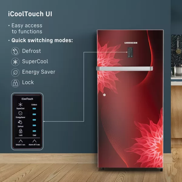 Liebherr DNBRMC 1911 Pure Single-door refrigerator 191 l in 3 star with iCoolTouch UI, Red Majestic