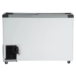 Voltas GT340, 275 Litre Glass Top Deep Freezer with 5 Star Rating and Inbuilt LED Lights, White