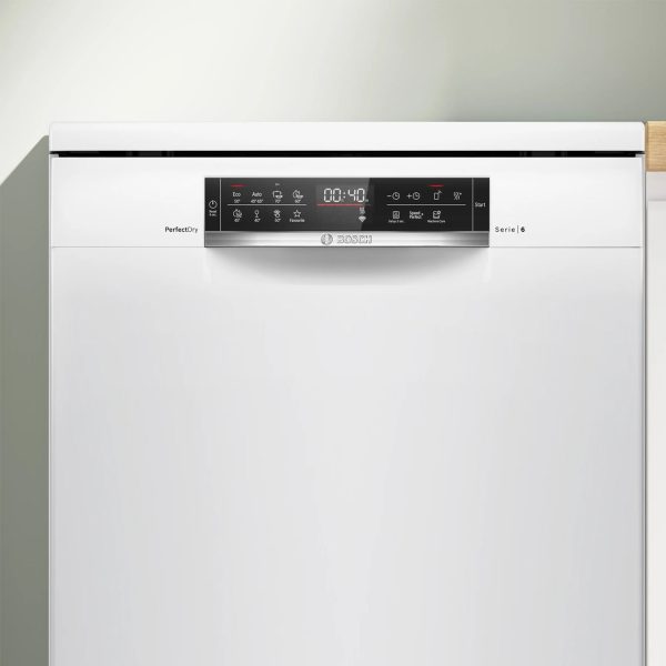Bosch SMS6ZCW42E, 14 Place Dishwasher with Zeolith Perfect Dry Technology, Dosage Assist and IOT Enabled, White