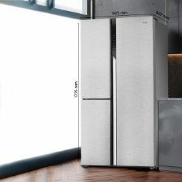 Haier 598 Litre Side by Side Refrigerator, Inox Steel (HRT-683IS)