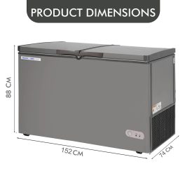 Voltas CVF405DDP 388L Convertible Deep Freezer with 4 Star, Grey
