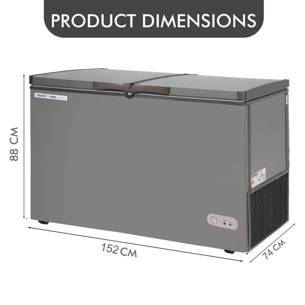 Voltas CVF405DDP 388L Convertible Deep Freezer with 4 Star, Grey
