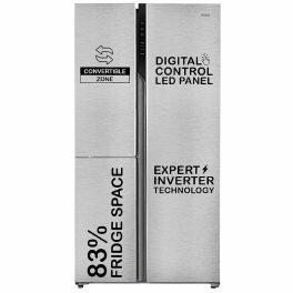Haier 598 Litre Side by Side Refrigerator, Inox Steel (HRT-683IS)