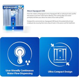Eureka Forbes AG200, Commercial UV Purifier with 4 Stage Purification with Built In Safety Mechnism and Digital Display, Blue