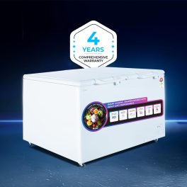 Haier HFC-500DM5 Double Door Convertible Deep Freezer with 5 Star Rating, White