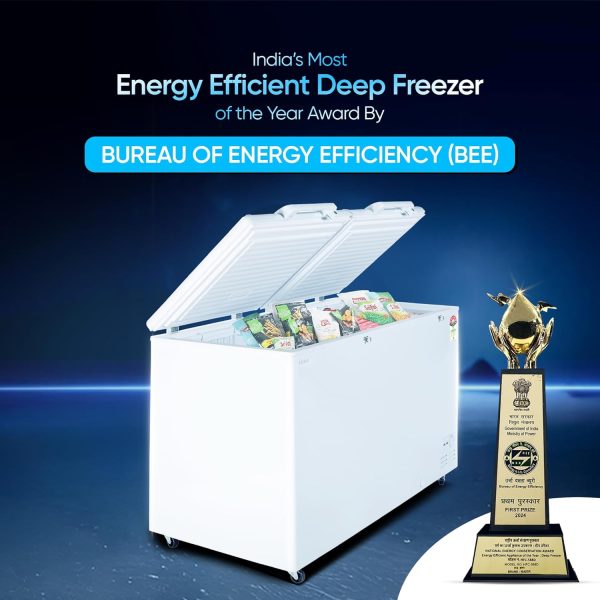 Haier HFC-500DM5 Double Door Convertible Deep Freezer with 5 Star Rating, White