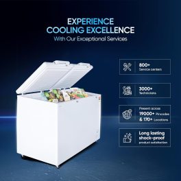 Haier HFC-500DM5 Double Door Convertible Deep Freezer with 5 Star Rating, White