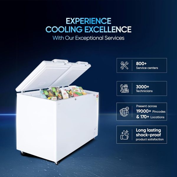 Haier HFC-500DM5 Double Door Convertible Deep Freezer with 5 Star Rating, White
