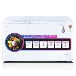 Haier HFC-500DM5 Double Door Convertible Deep Freezer with 5 Star Rating, White