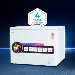 Haier HFC-320DM5 301L Double Door Convertible Deep Freezer with 5 Star, White