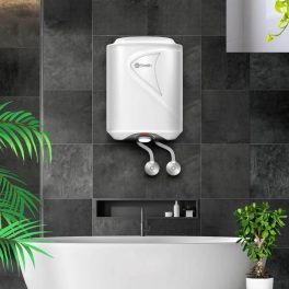 AO Smith Elegance Prime, 10 Litre Vertical Geyser with 5 Star Rating and Bluediamond lined Tank, White