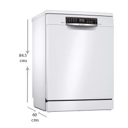 Bosch SMS6ZCW42E, 14 Place Dishwasher with Zeolith Perfect Dry Technology, Dosage Assist and IOT Enabled, White