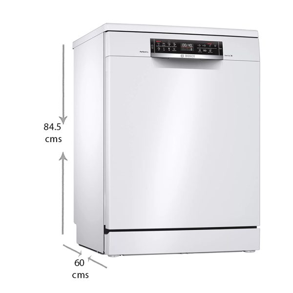 Bosch SMS6ZCW42E, 14 Place Dishwasher with Zeolith Perfect Dry Technology, Dosage Assist and IOT Enabled, White