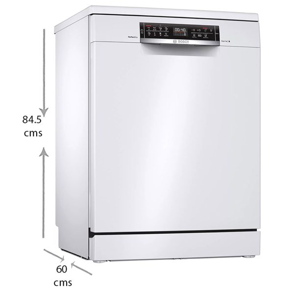Bosch SMS6ZCW42E, 14 Place Dishwasher with Zeolith Perfect Dry Technology, Dosage Assist and IOT Enabled, White