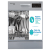 Voltas DT8S, 8 Place Table Top Dishwasher wih 6 Wash Program, 2 Wash Level and Intensive 70 Degree Wash, Silver