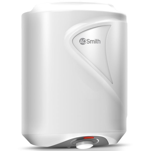 AO Smith Elegance Prime, 10 Litre Vertical Geyser with 5 Star Rating and Bluediamond lined Tank, White