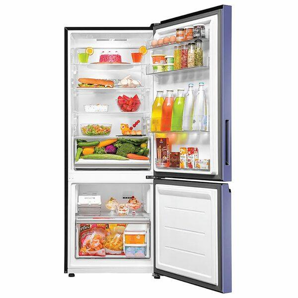 Haier 355 Litre 3 Star Double Door Refrigerator, Mirror Glass (HRB-4053BIS-P)