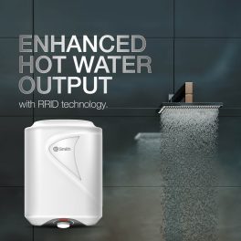 AO Smith Elegance Prime, 10 Litre Vertical Geyser with 5 Star Rating and Bluediamond lined Tank, White