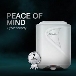 AO Smith Elegance Prime, 10 Litre Vertical Geyser with 5 Star Rating and Bluediamond lined Tank, White