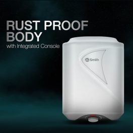 AO Smith Elegance Prime, 10 Litre Vertical Geyser with 5 Star Rating and Bluediamond lined Tank, White