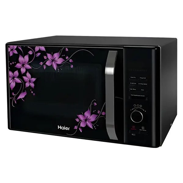 Haier HIL3001CBSH, 30 Litre Convection Microwave Oven with Low Temperature Cooking and 400 Auto Cook Menus, Black