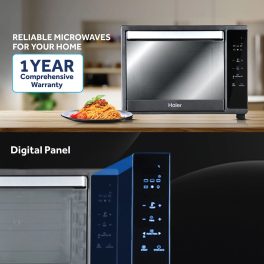Haier HIL3501GR, 35 Litre Oven Toaster Grill with Digital Control, Motorized Rotisserie and Kebab Making Accesories, Grey