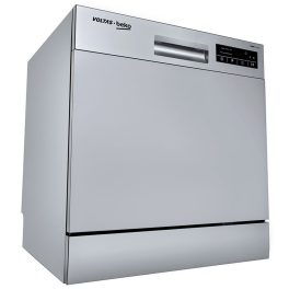 Voltas DT8S, 8 Place Table Top Dishwasher wih 6 Wash Program, 2 Wash Level and Intensive 70 Degree Wash, Silver