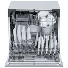 Voltas DT8S, 8 Place Table Top Dishwasher wih 6 Wash Program, 2 Wash Level and Intensive 70 Degree Wash, Silver