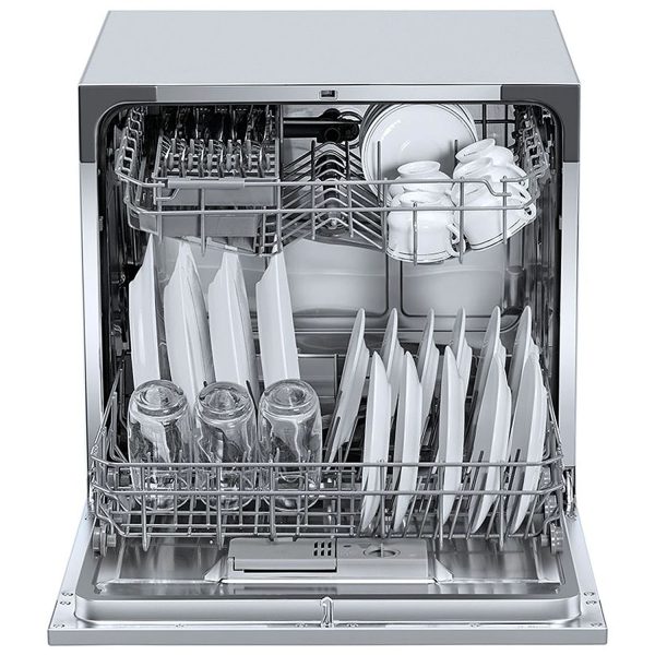 Voltas DT8S, 8 Place Table Top Dishwasher wih 6 Wash Program, 2 Wash Level and Intensive 70 Degree Wash, Silver