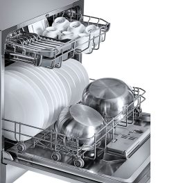 Voltas DT8S, 8 Place Table Top Dishwasher wih 6 Wash Program, 2 Wash Level and Intensive 70 Degree Wash, Silver