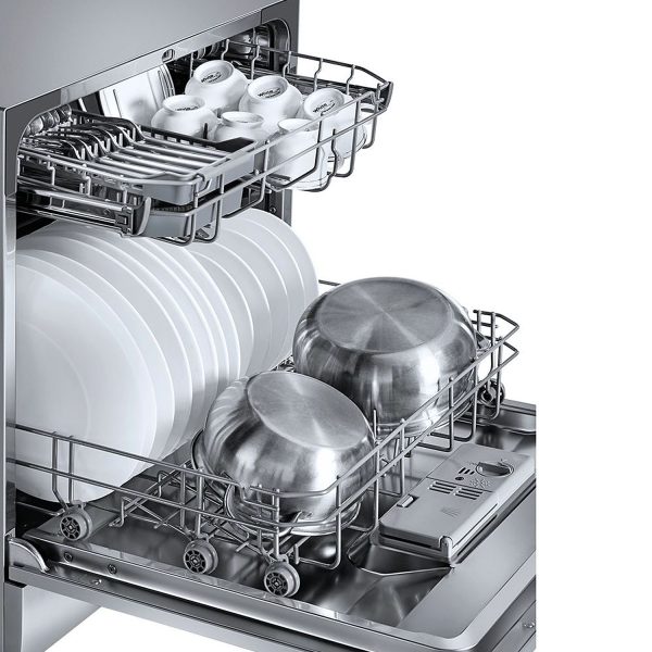 Voltas DT8S, 8 Place Table Top Dishwasher wih 6 Wash Program, 2 Wash Level and Intensive 70 Degree Wash, Silver
