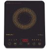 Bajaj Majesty Slim, 2100 Watt Induction Cooktop with 8 Auto Cook Menu and Feather Touch Control, Black