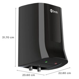 AO Smith Minibot, 3 Litre Instant Water Heater with 8 Pressure Bar and Stylish Design, Black
