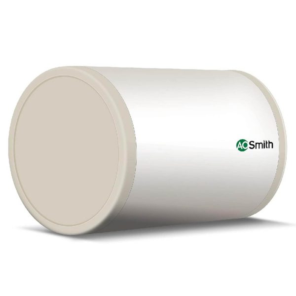 AO Smith Elegance 25, 25 Litre Storage Water Heater with Blue Diamond Glass and Glass Coated Incoloy heating element, White