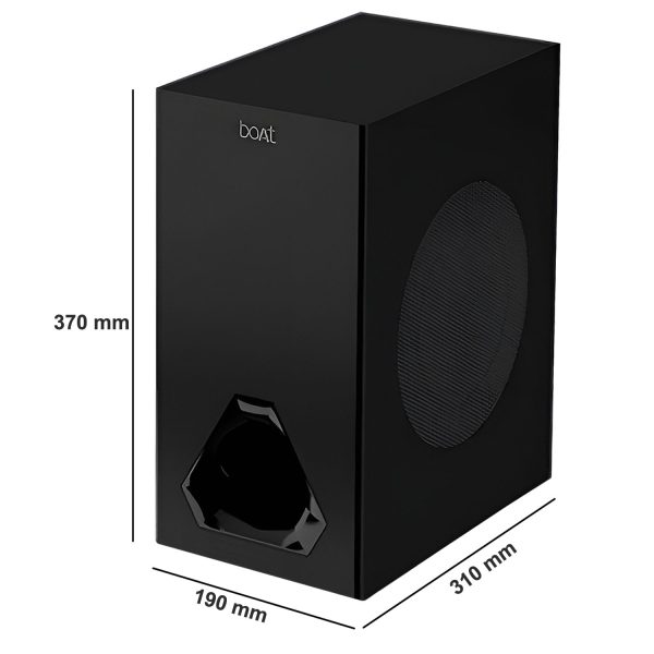 boat Aavante Bar Aura, 160W Soundbar with 2.1 Channel Wired Subwoofer, Pitch-Black