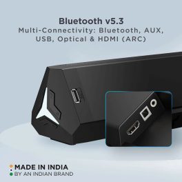 boat Aavante Bar Aura, 160W Soundbar with 2.1 Channel Wired Subwoofer, Pitch-Black