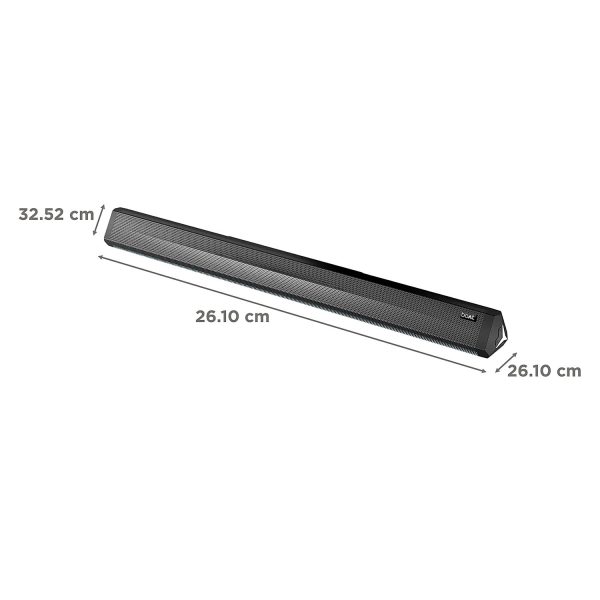 boat Aavante Bar Aura, 160W Soundbar with 2.1 Channel Wired Subwoofer, Pitch-Black