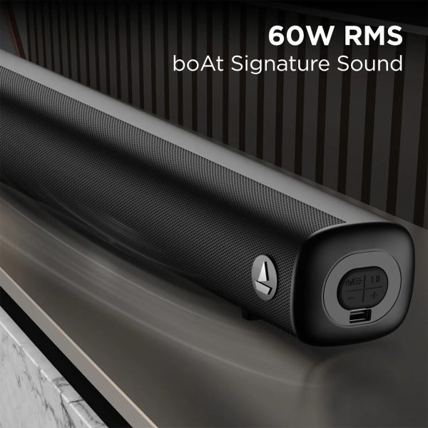 Boat Aavante BAR Rhythm 60 Watts 2.0 Channel Soundbar, Black