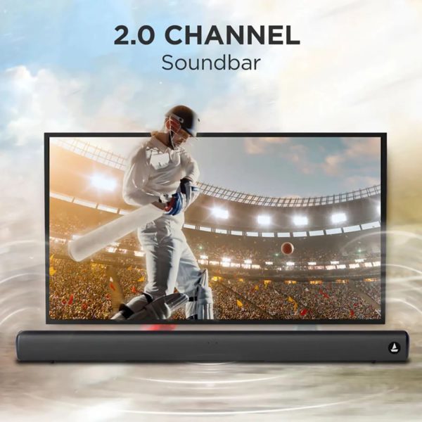 Boat Aavante BAR Rhythm 60 Watts 2.0 Channel Soundbar, Black