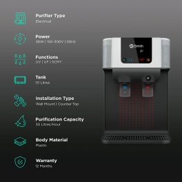 AO Smith Intelli Pro, UV+UF+SCMT Hot & Cold Water Purifier with 6 Stage Purification, Dual Pass UV Chamber and Food Grade UV Member, White