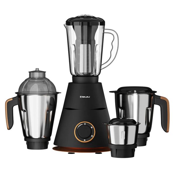 Bajaj Ninja Series Virtue, 750 Watt 4 Jar Mixer Grinder with Dura Cut Blades and Cord Winder, Black
